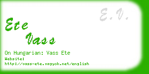 ete vass business card